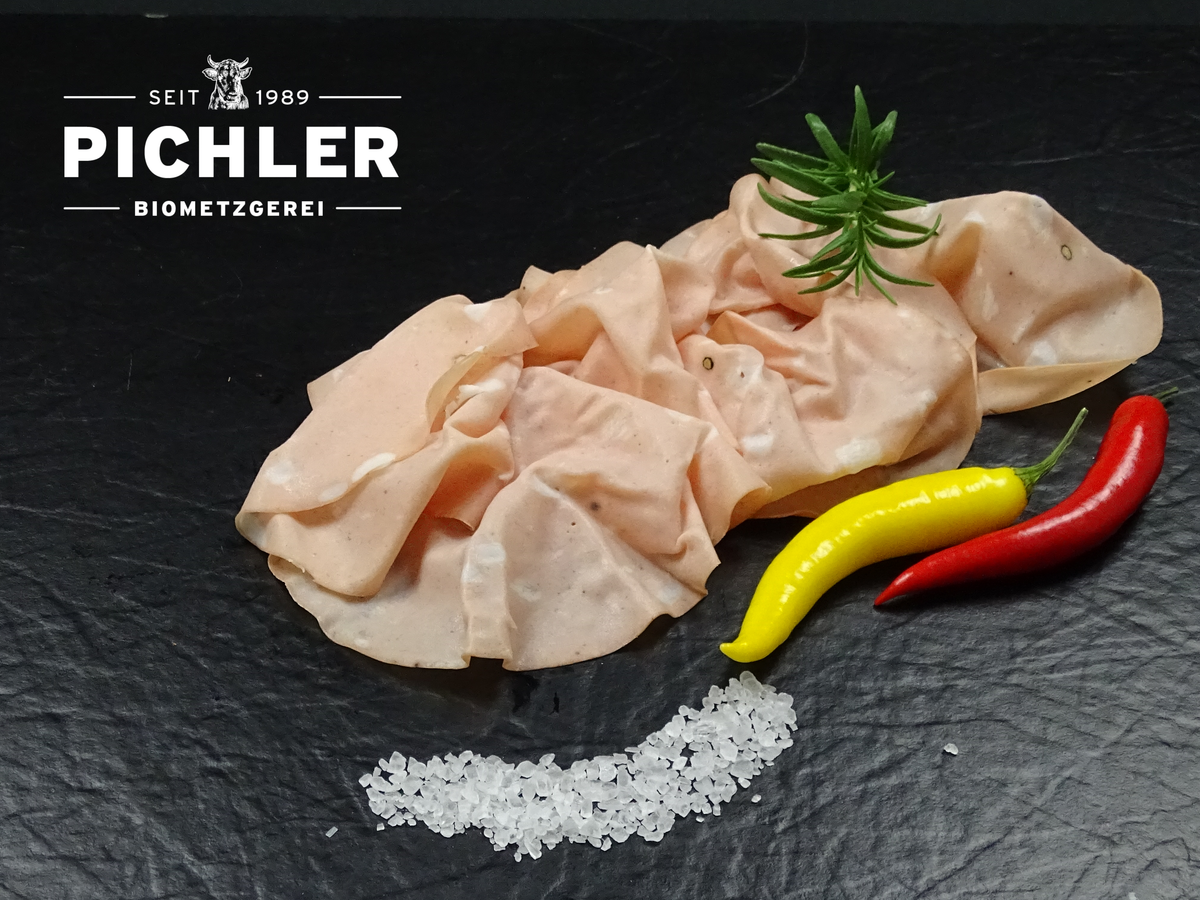 Bio Original italienische Mortadella Bologna IGP Biometzgerei Pichler